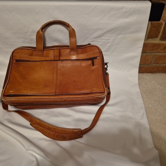 Elegant Brown Leather Laptop Bag for Men